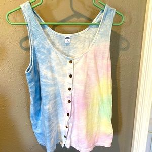 Sm tie dye old navy tank top